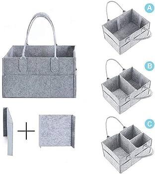 Foldable Baby Diaper Caddy Organizer – Portable Nursery Storage Basket with Waterproof Liner