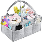 Foldable Baby Diaper Caddy Organizer – Portable Nursery Storage Basket with Waterproof Liner