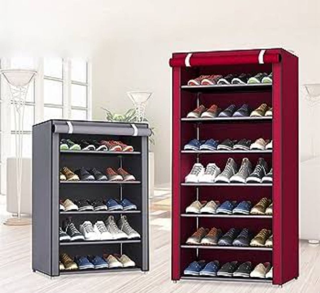Detachable Multi-Layer Shoe Rack Organizer – Non-Woven Shoe Cabinet, 3 to 9 Layers