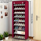 Detachable Multi-Layer Shoe Rack Organizer – Non-Woven Shoe Cabinet, 3 to 9 Layers