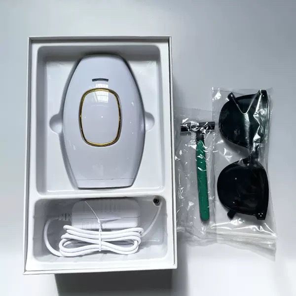 IPL Laser Hair Removal Handset – At-Home Hair Removal System for Women & Men with Razor & Safety Glasses