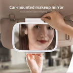 Car Sun Visor Vanity Mirror with LED Lights – Touch Control, 3 Light Modes