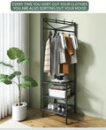 Multifunctional Corner Coat Rack – Nail-Free Wall-Mounted Storage Organizer, Waterproof & Durable