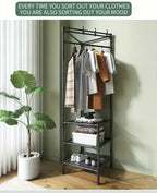 Multifunctional Corner Coat Rack – Nail-Free Wall-Mounted Storage Organizer, Waterproof & Durable
