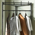 Multifunctional Corner Coat Rack – Nail-Free Wall-Mounted Storage Organizer, Waterproof & Durable
