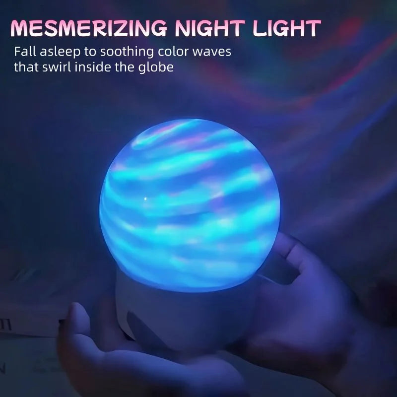 2-in-1 Ocean Wave & Northern Aurora Projector Light – 16-Color RGB Mood Lamp